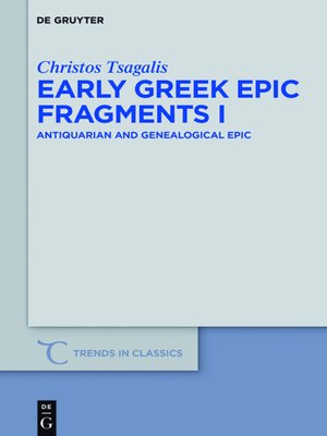 cover image of Early Greek Epic Fragments I